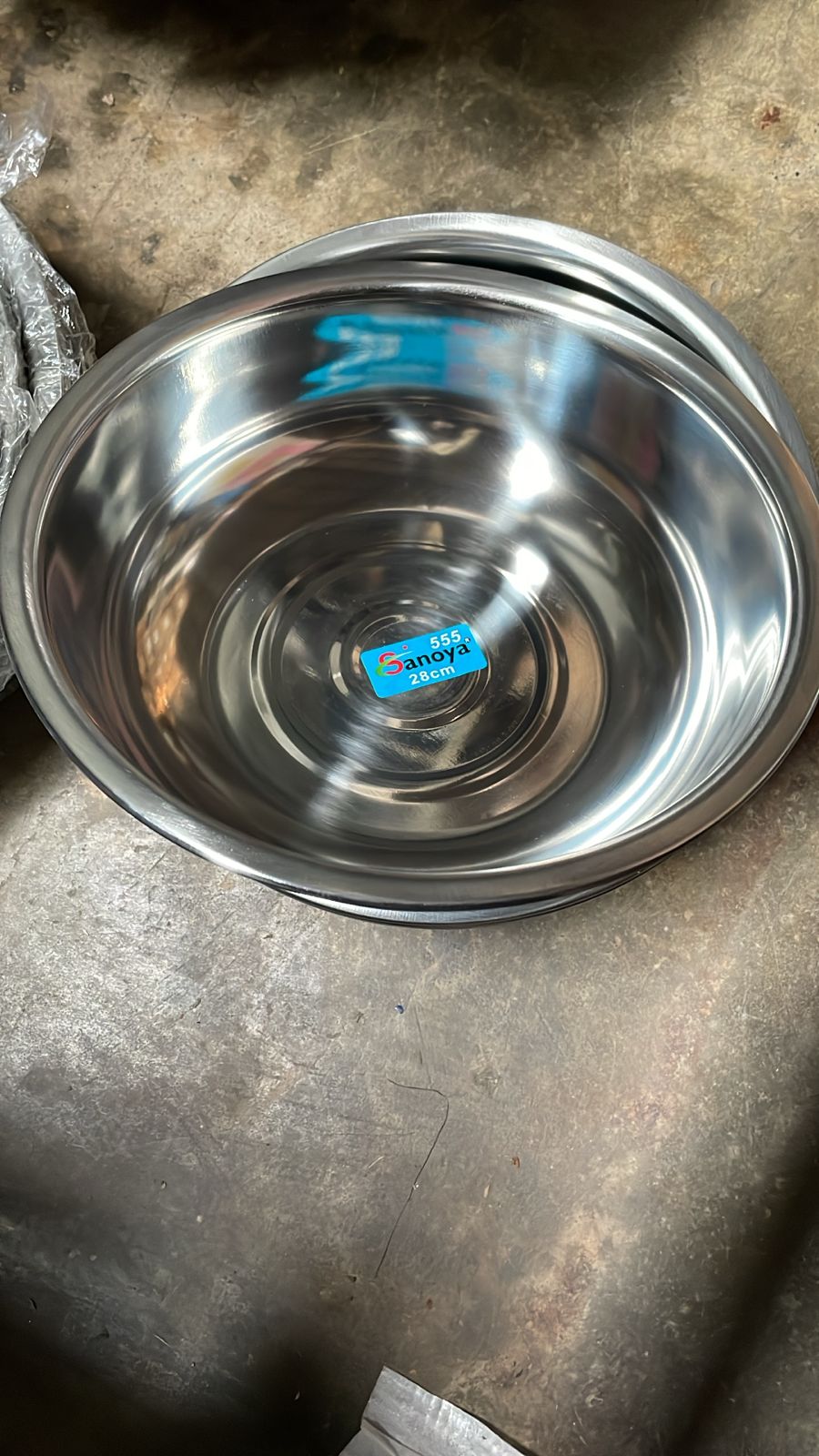 Waskom Stainless Lingkaran | Diameter 28 cm