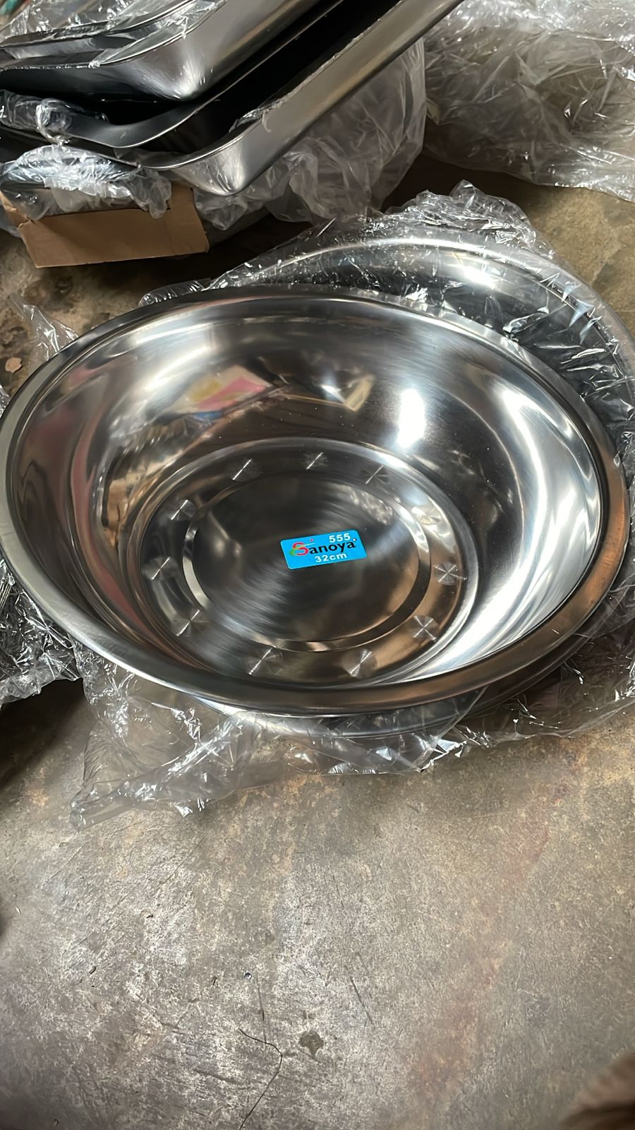 Waskom Stainless Lingkaran | Diameter 32 cm