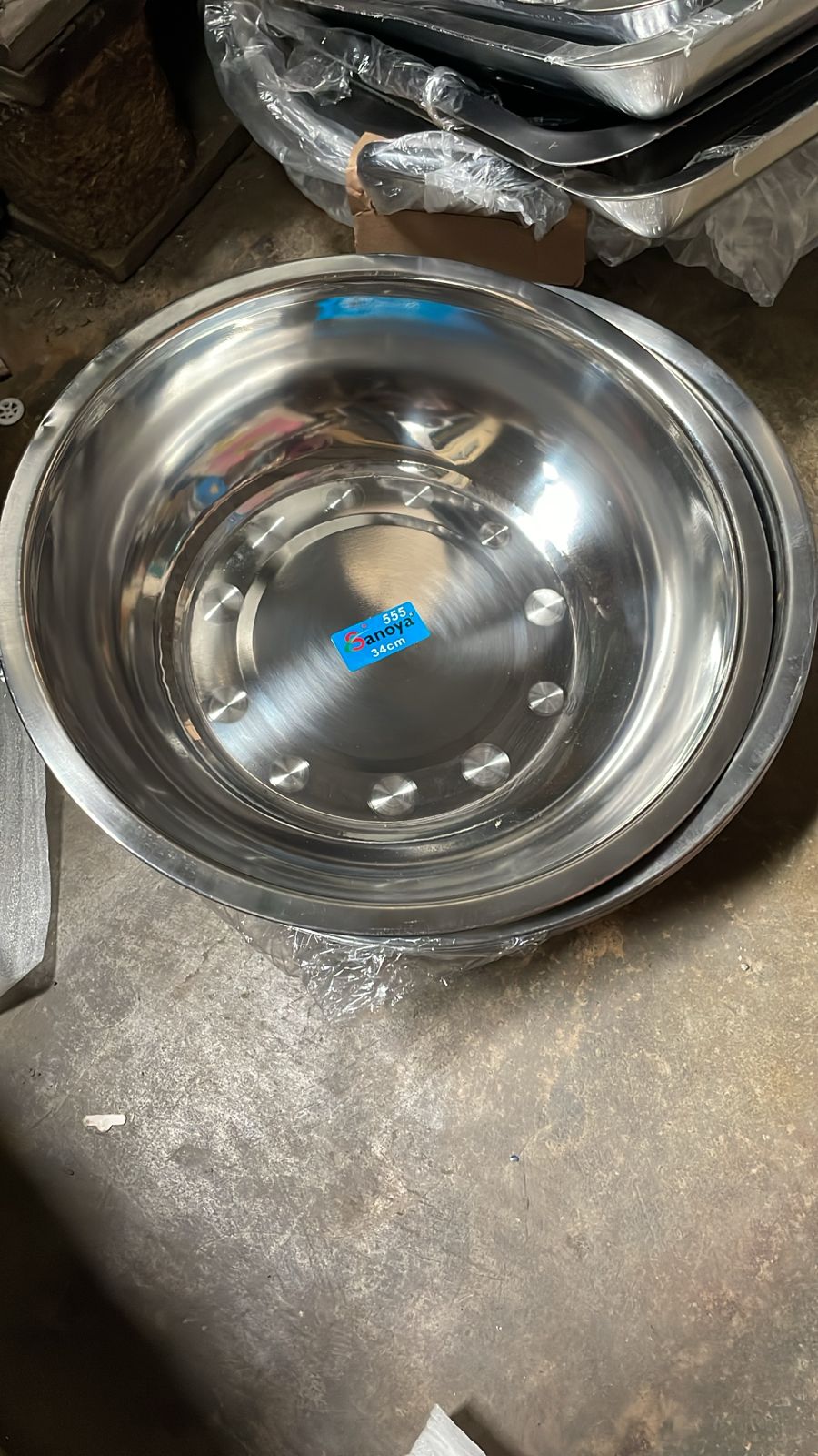 Waskom Stainless Lingkaran | Diameter 34 cm